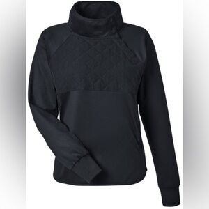 Swannies Golf Ellis Snap Pullover Sweatshirt Black Long Sleeve Women's Size M